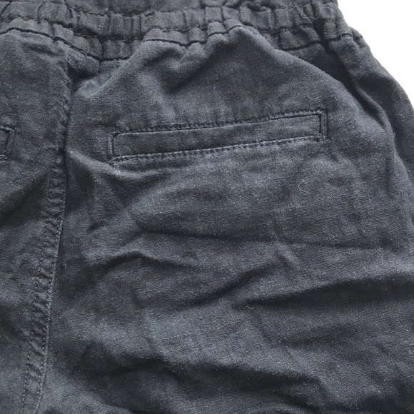 OLD Navy black linen blend tie front shorts size 0 - Picture 7 of 11